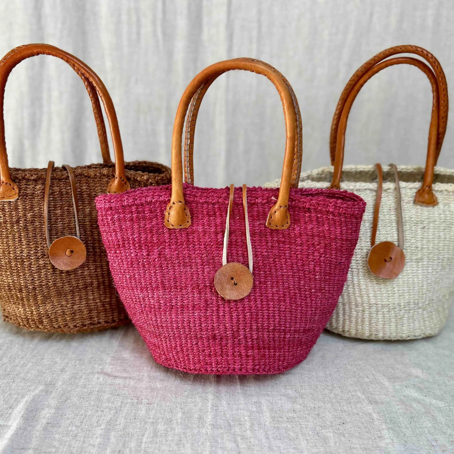 Kahawia sisal bruine mini tote bag Wild and Free the store