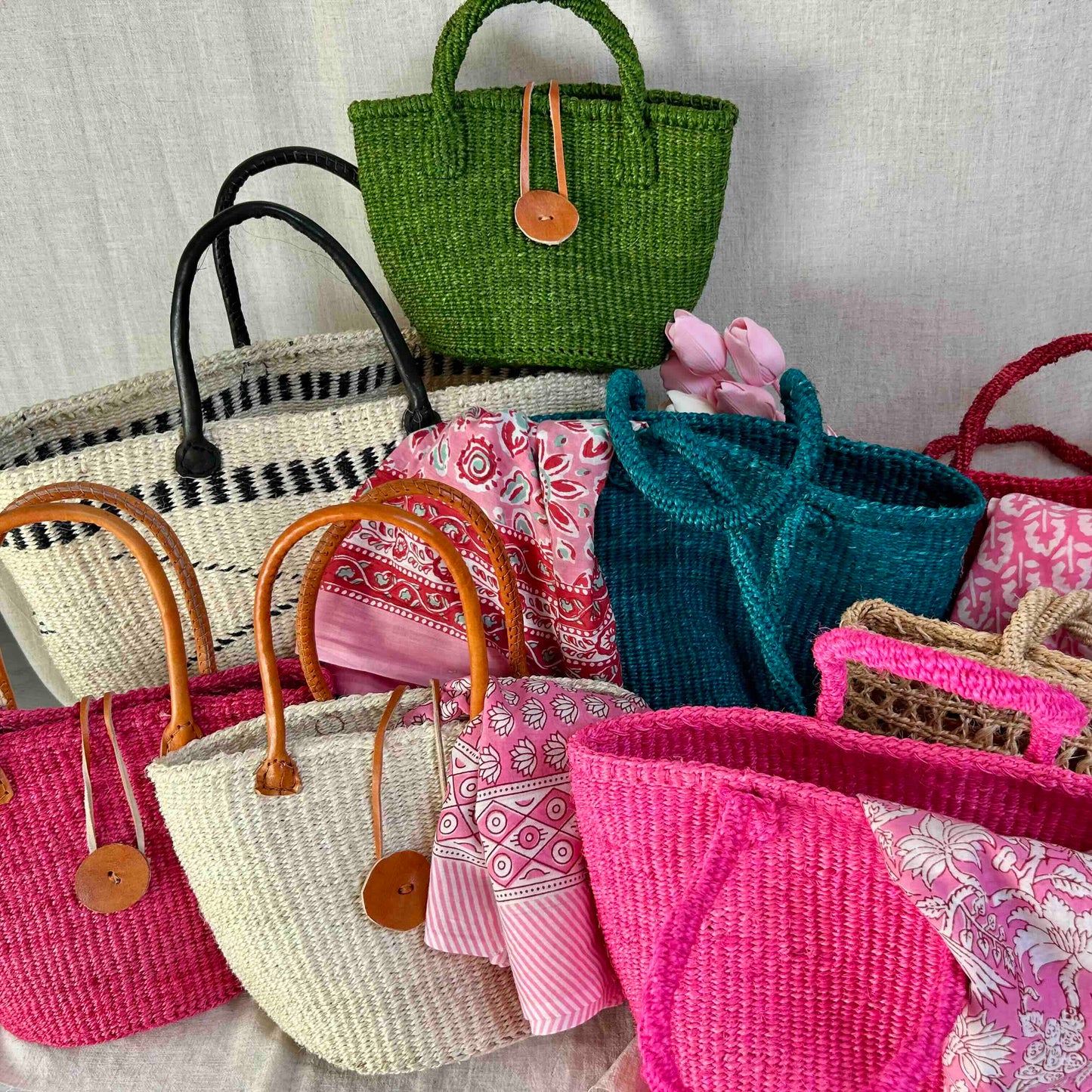 Milia sisal zwart beige big shopper Wild and Free the store