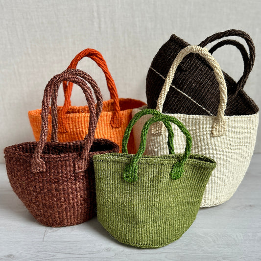 Safari sisal groen extra mini tote bag