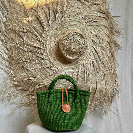 Safiri sisal groen extra mini tote bag Wild and Free the store