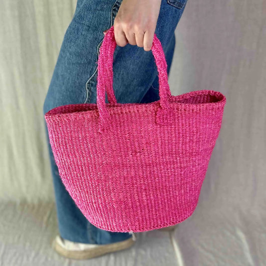 Uzuri sisal roze shopper Wild and Free the store