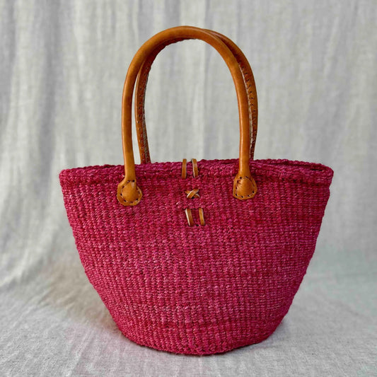 Nia sisal roze mini tote bag Wild and Free the store