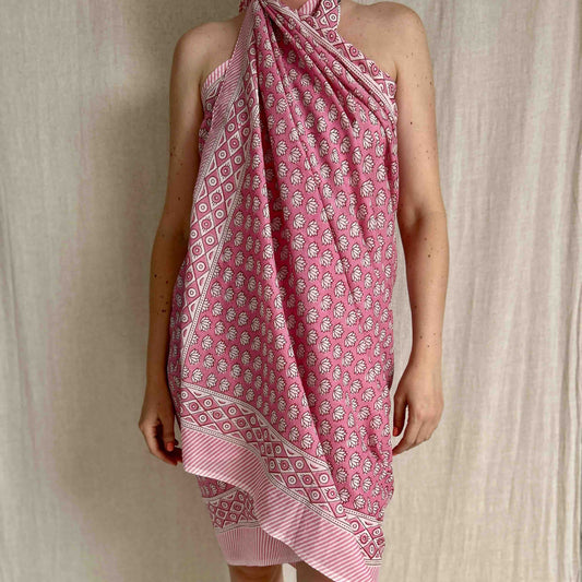 Waridi pareo roze print Wild and Free the store