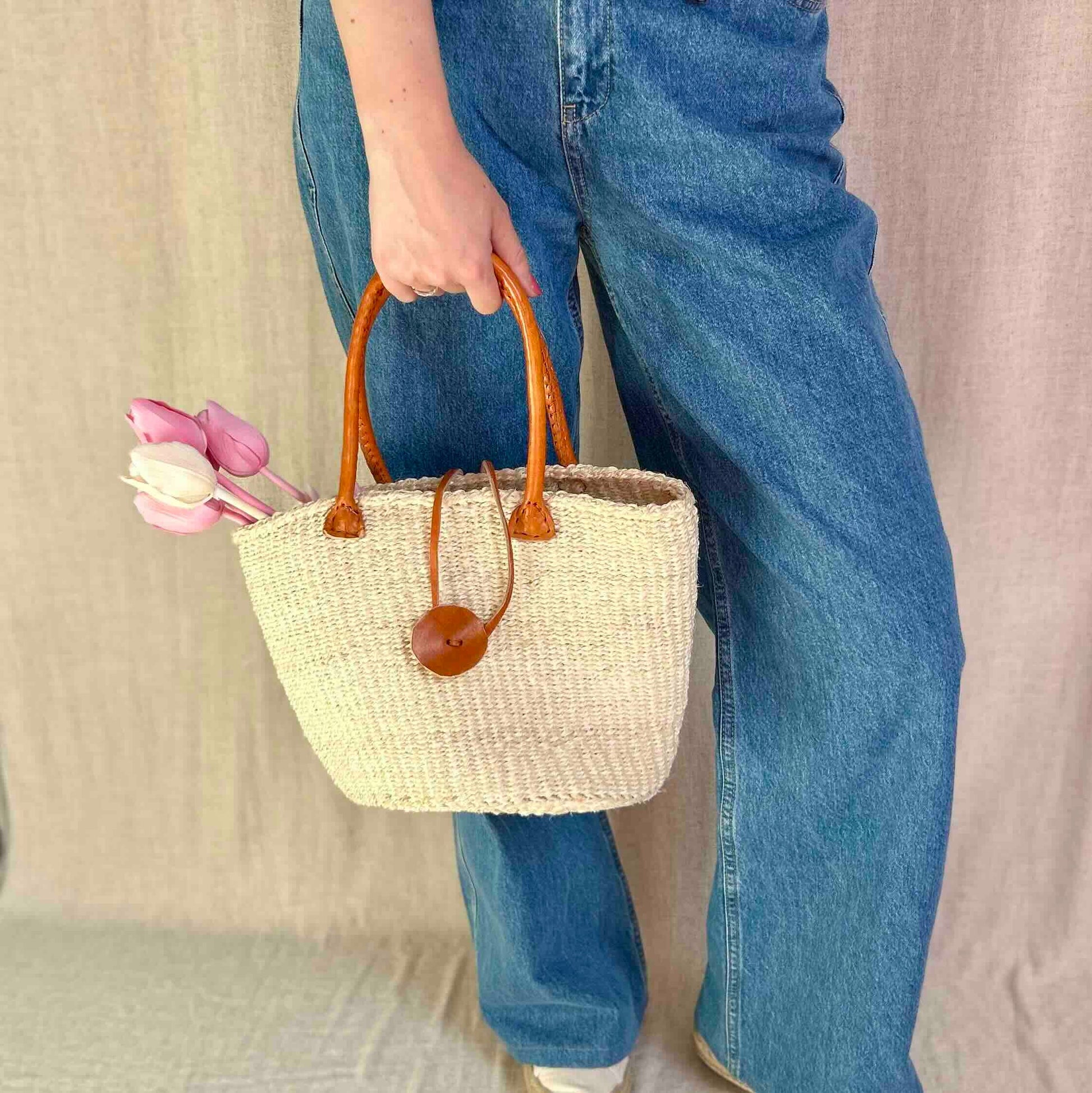 Asili sisal naturel mini tote bag Wild and Free the store