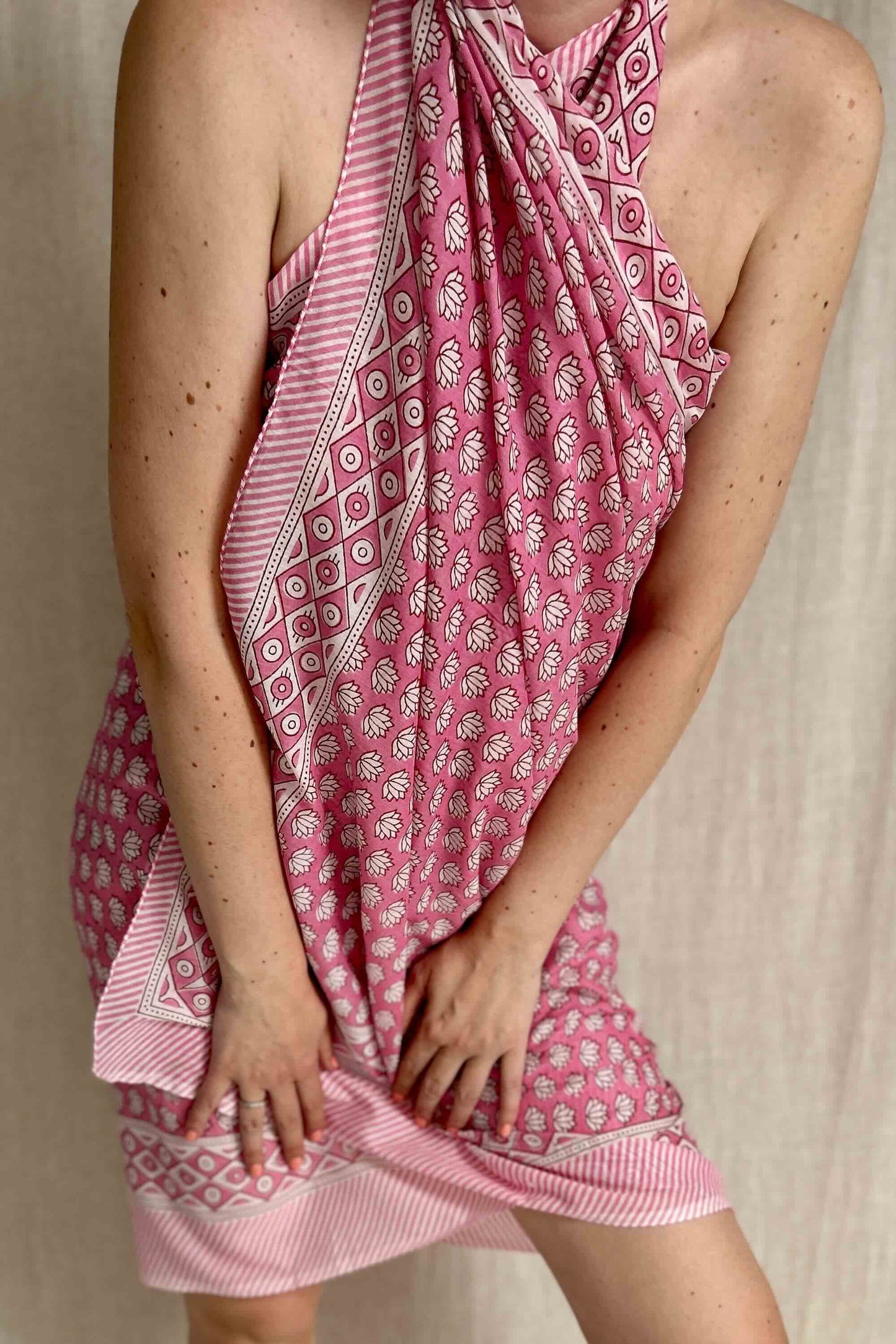 Waridi pareo roze print Wild and Free the store