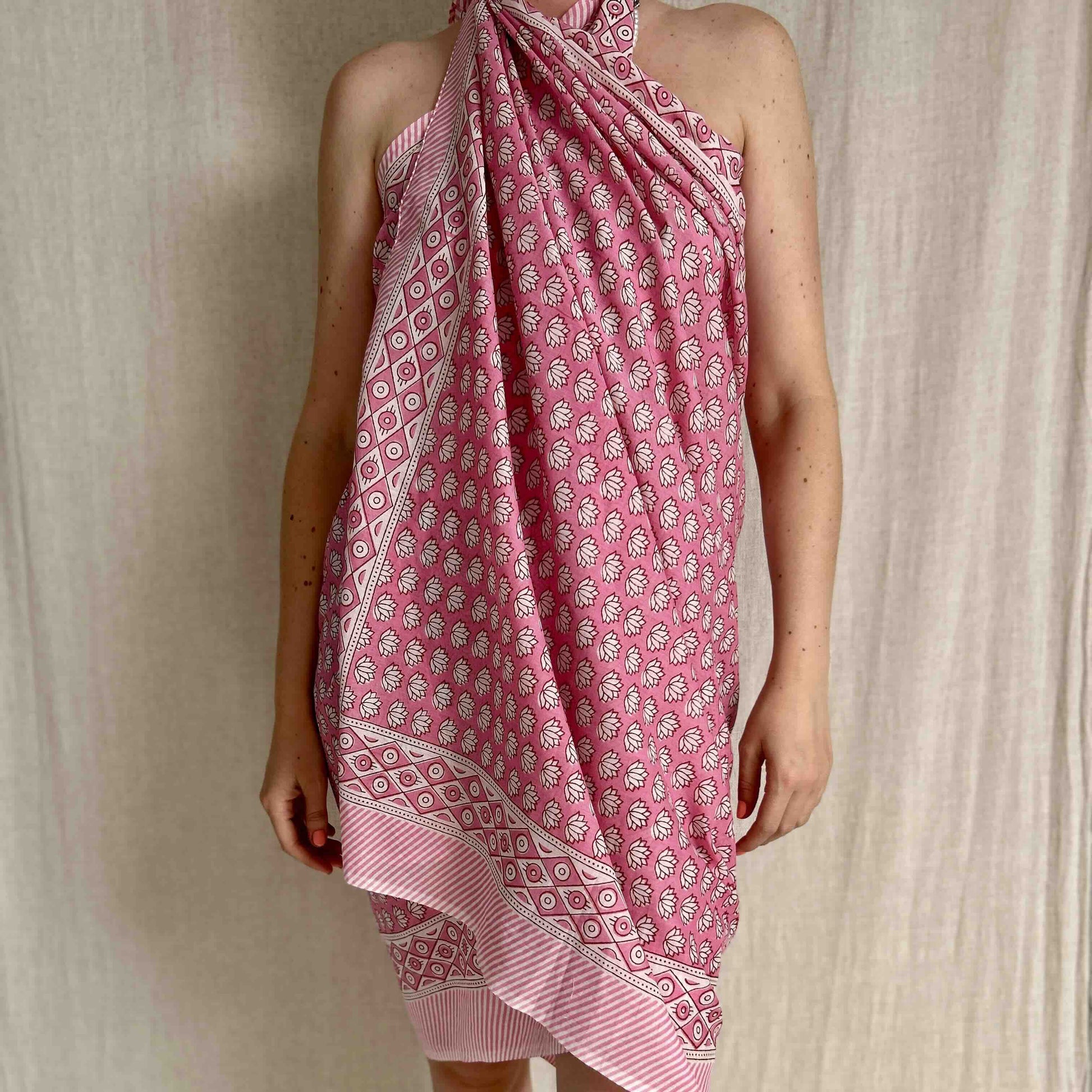 Waridi pareo roze print Wild and Free the store