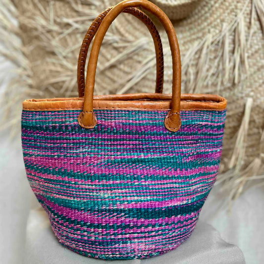 Zuri sisal paars mini tote bag Wild and Free the store